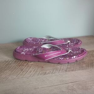 Under Armour Womens Ignite Pro Marbella Graphic Flip Flop Sandals 9 Cushioned